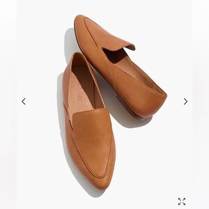 Madewell The Frances Skimmer in Leather English saddle brown